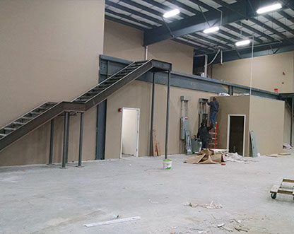 MS PACKAGING MEZZANINE STAIRS CONSTRUCTION
